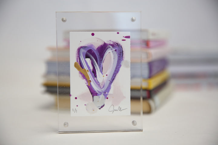 Heart Encouragement Card - Royal Lilac